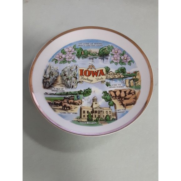 Iowa State Decorative Plate Thrifco - Picture 1 of 7